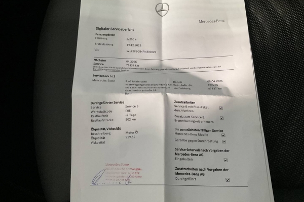 Mercedes-Benz A-klasa A 250 e automatik, Business